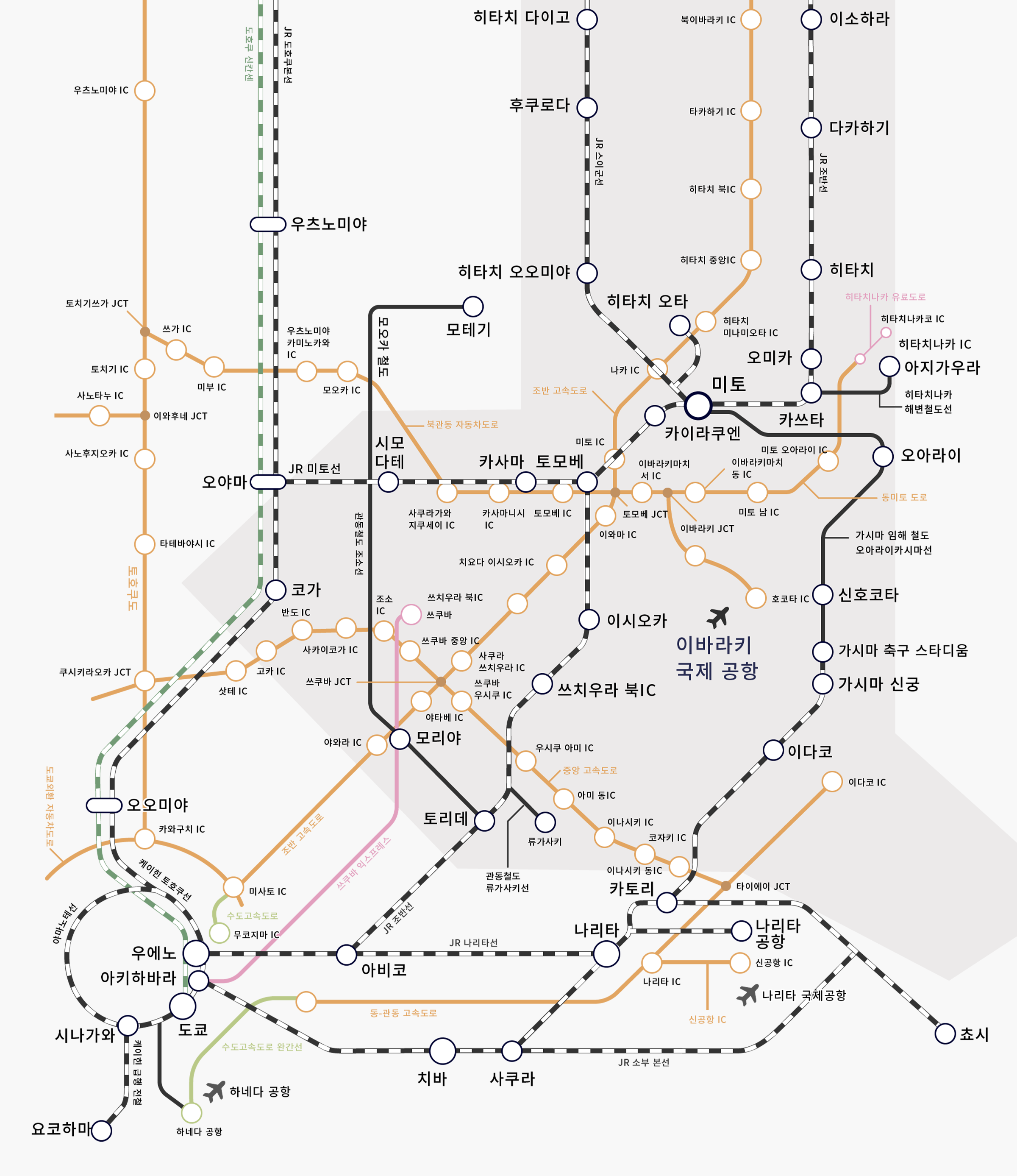 Ibaraki Prefecture route map