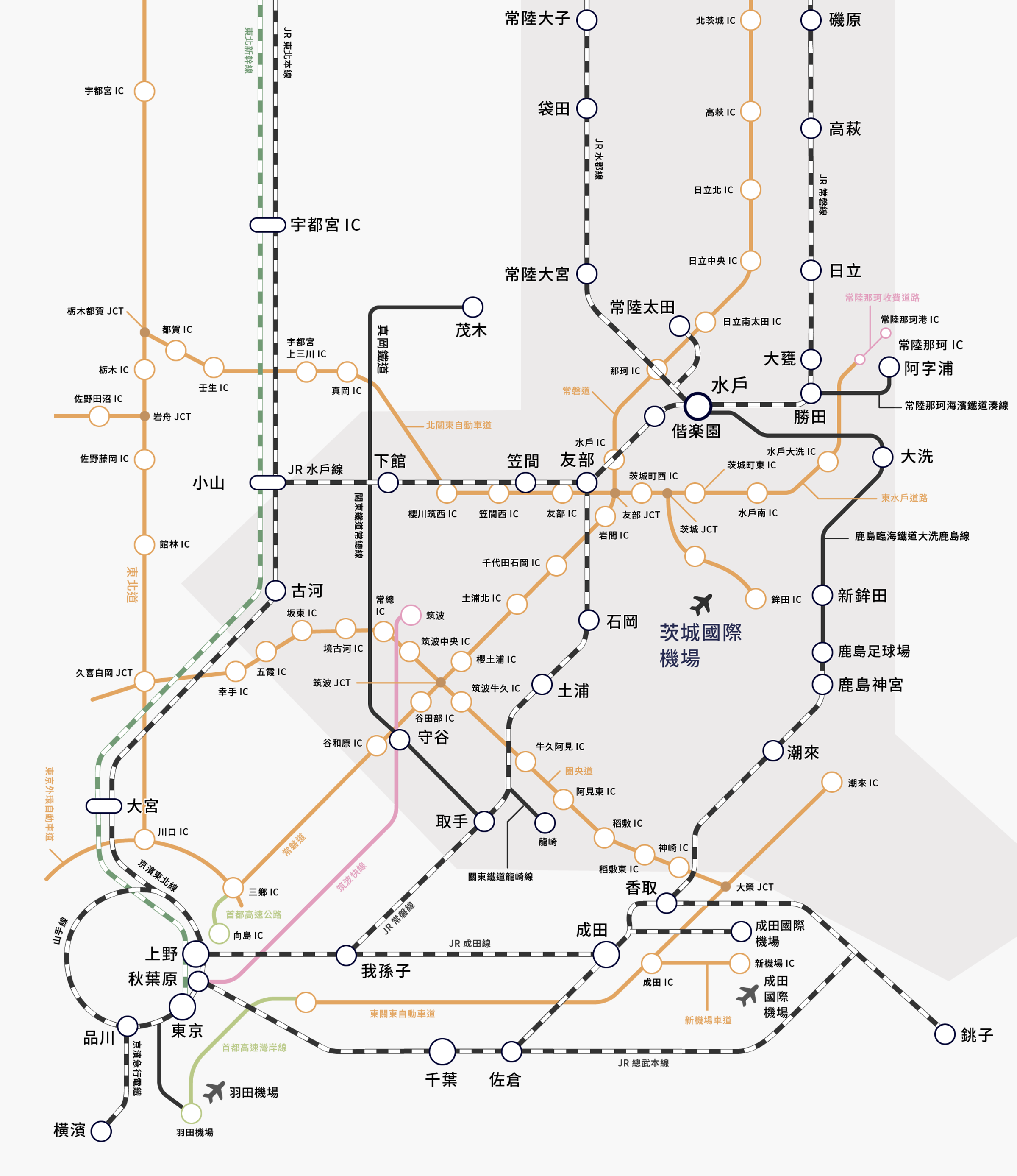 Ibaraki Prefecture route map