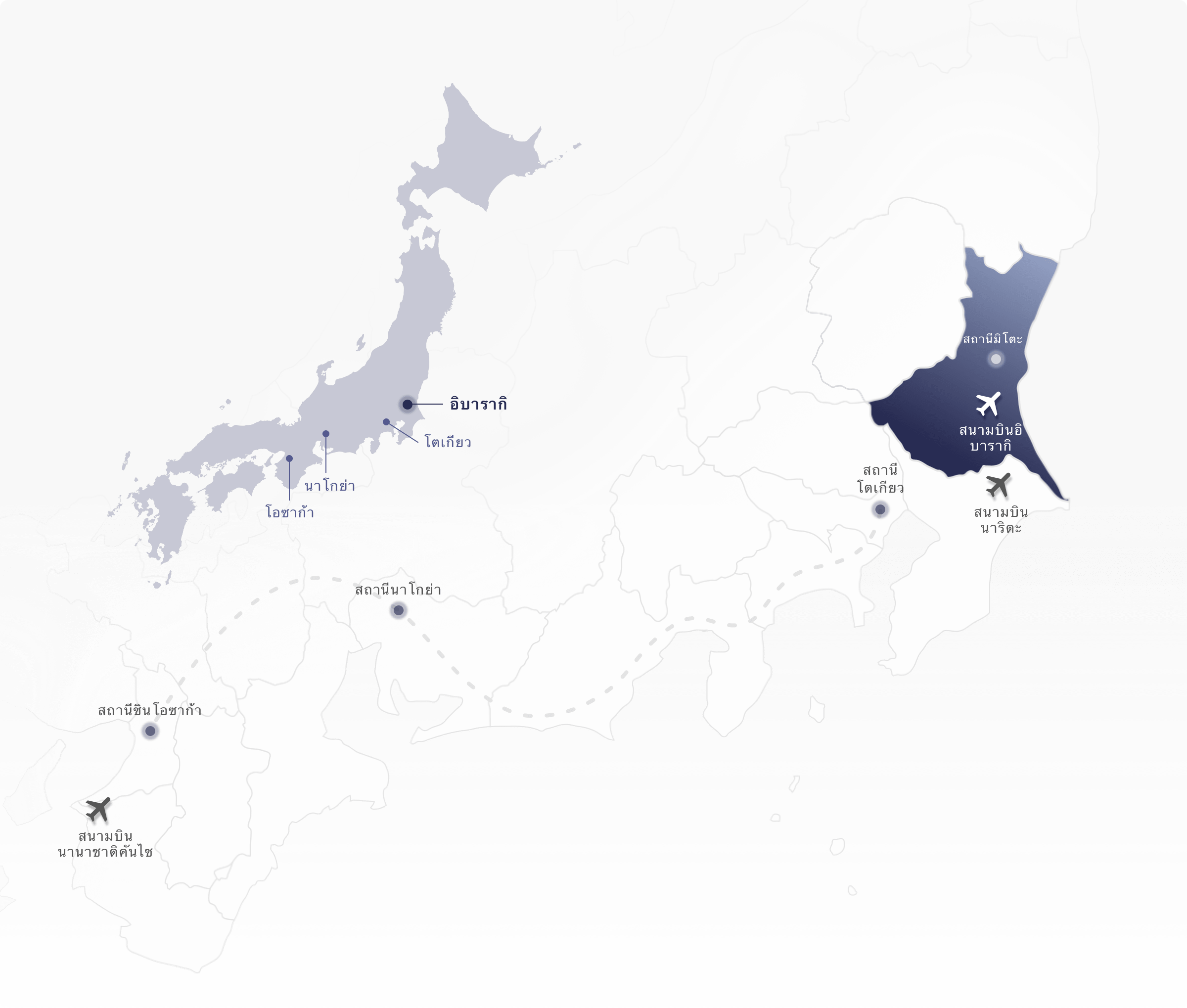 map of Japan and map of Ibaraki prefecture